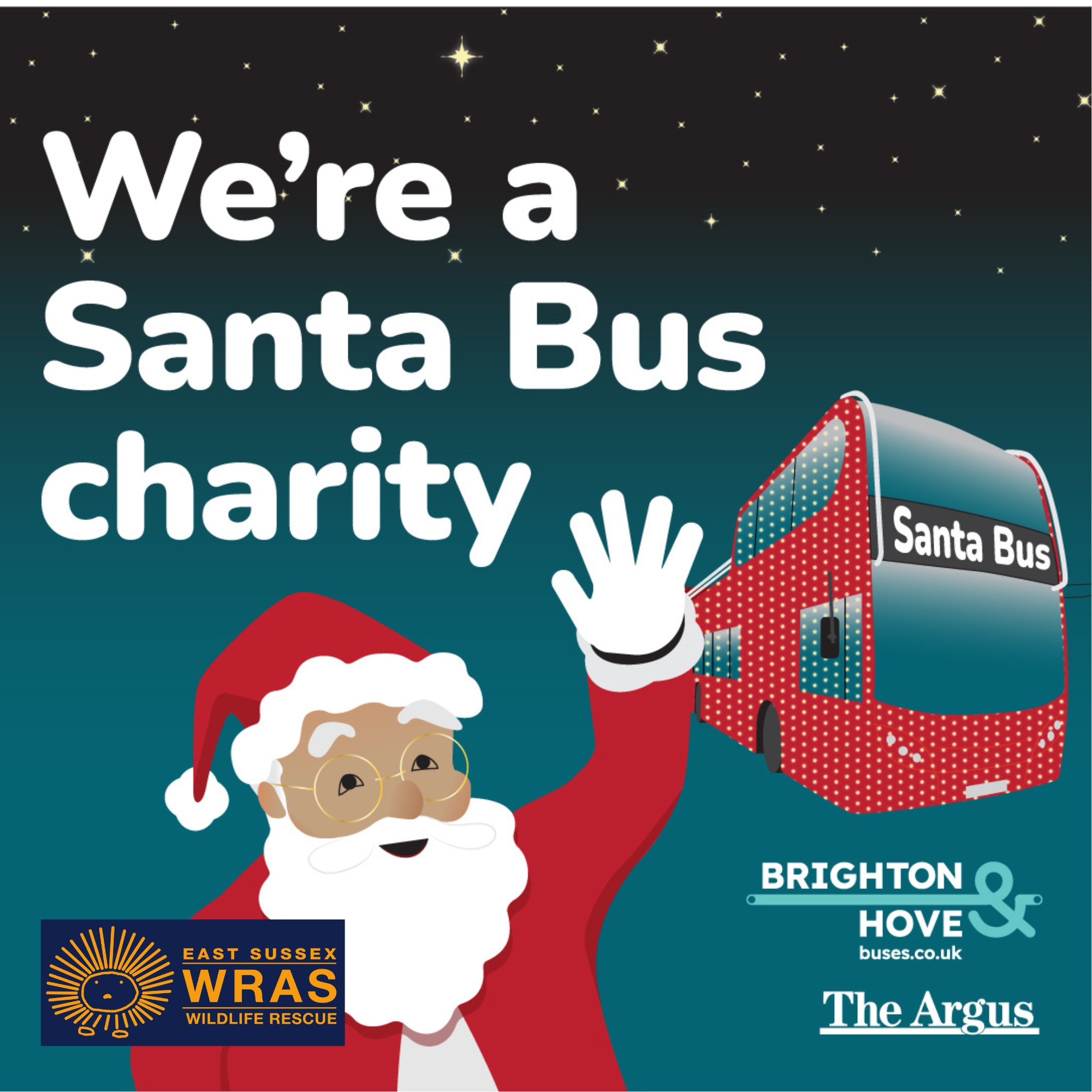 East Sussex WRAS has been chosen as one of the 12 Charities to benefit from their Santa Bus!