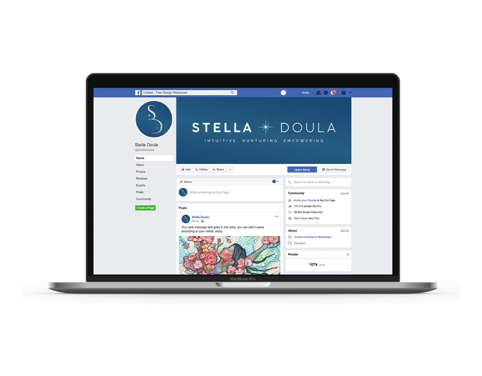 Facebook-mockup